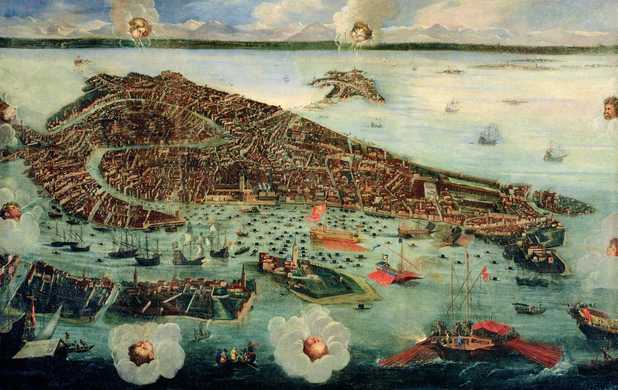 Vogelvlucht van Venetië door Joseph Heintz der Jüngere