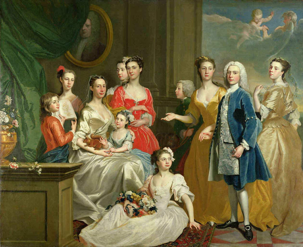 De Familie van Eldred Lancelot-Lee, 1736 door Joseph Highmore