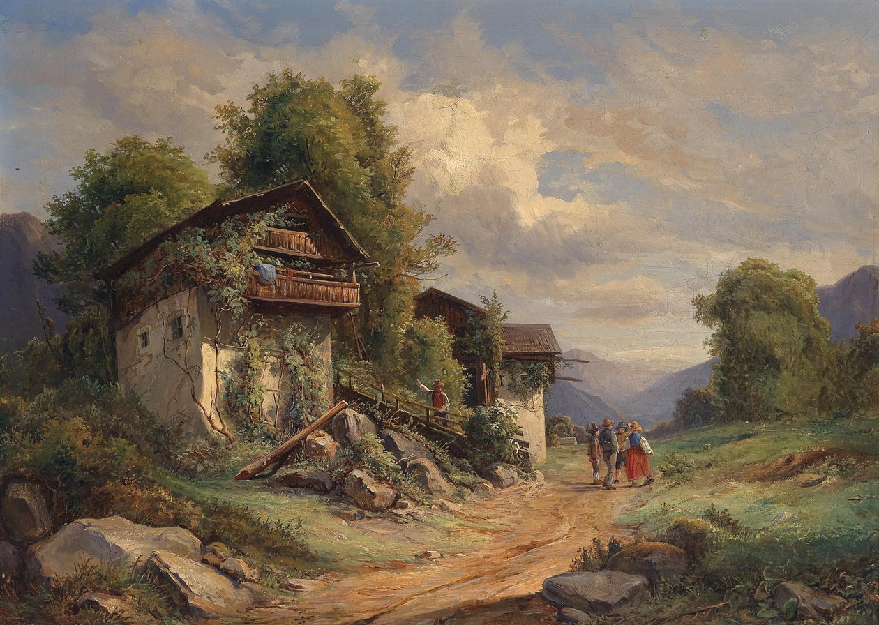 Joseph Höger Landelijke idylle 1852 door Joseph Hoger