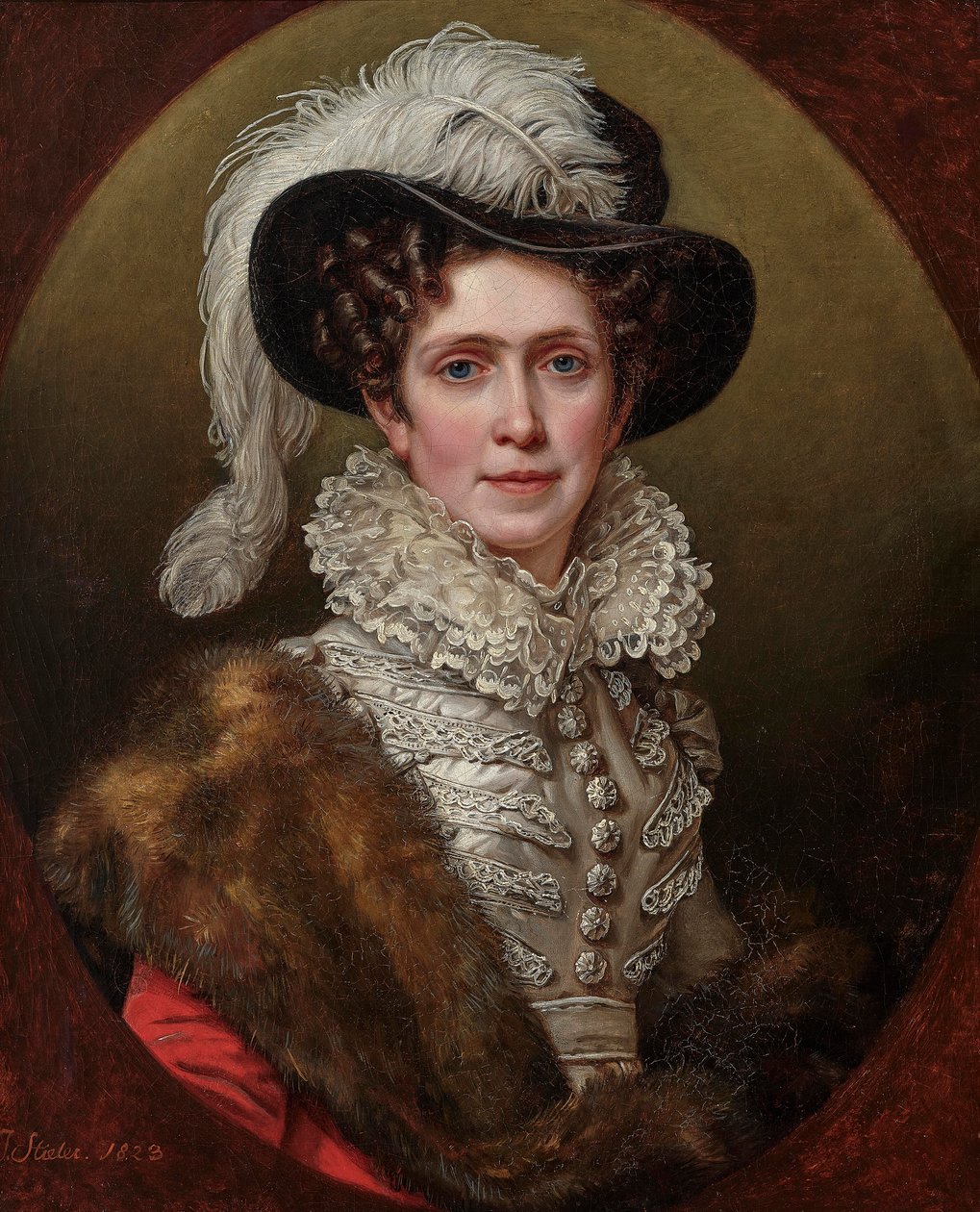 Caroline van Baden 1776-1841, Koningin van Beieren, 1823 door Joseph Carl Stieler