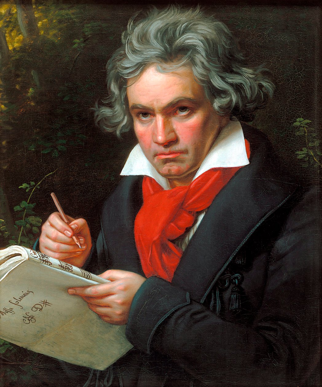 Portret Ludwig van Beethoven tijdens het componeren van de Missa Solemnis, 1820 door Joseph Carl Stieler