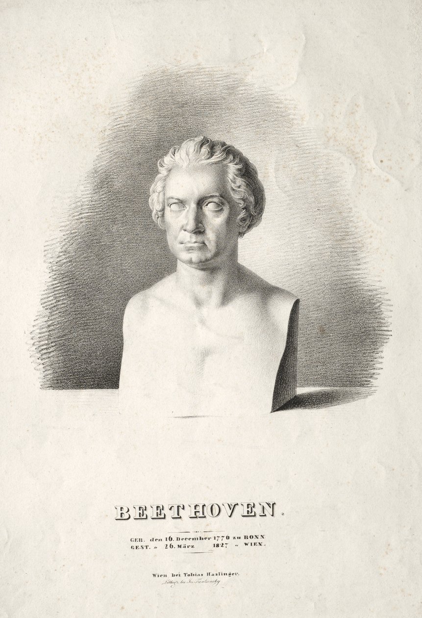 Buste van Ludwig van Beethoven door Joseph Kriehuber
