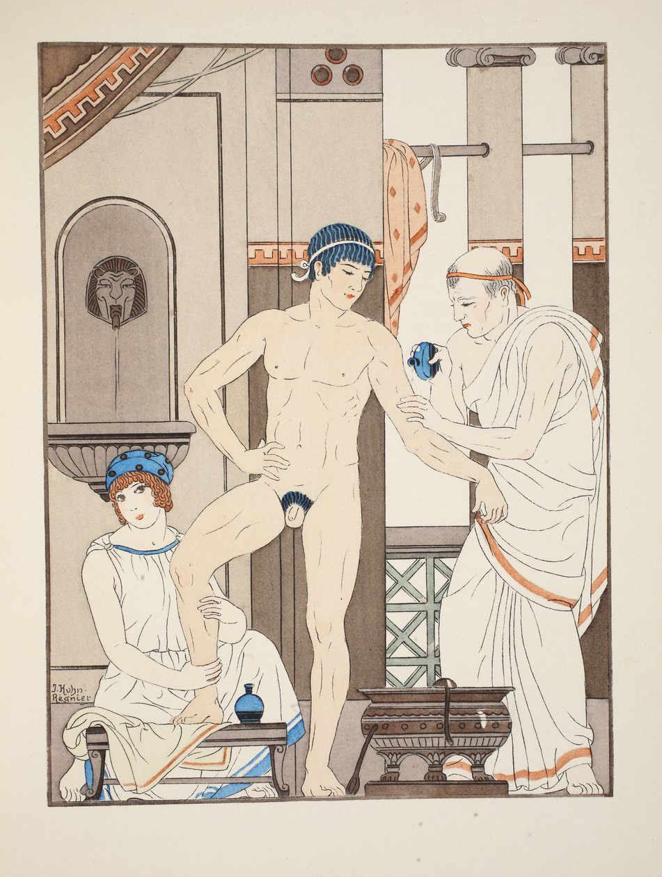 Massage, illustratie uit 