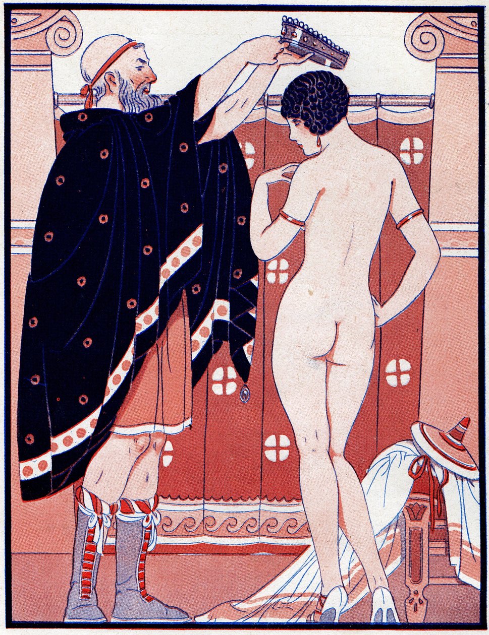 Drie Vrouwelijke Prijzen - Prijs voor Schoonheid - illustratie uit la Vie Parisienne, 1929 door Joseph Kuhn Regnier