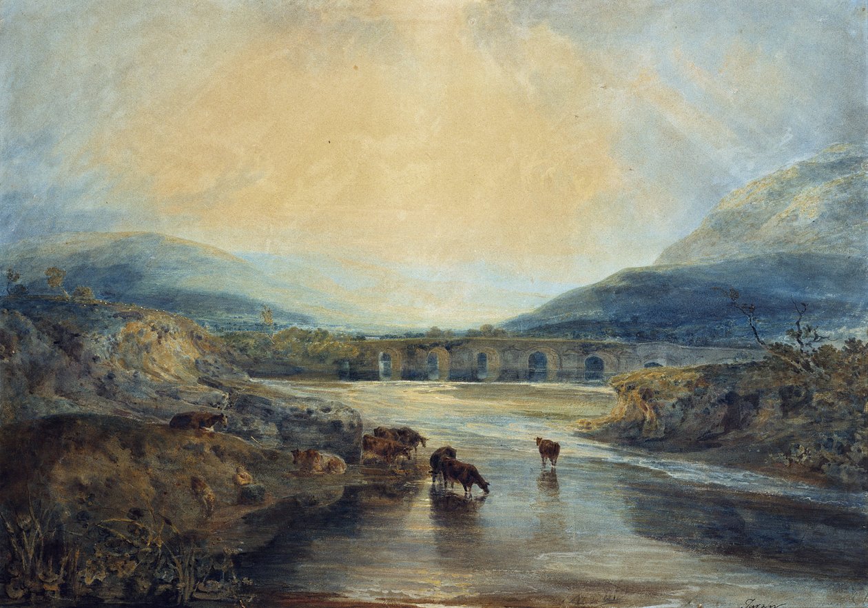 Abergavenny Brug, Monmouthshire: Opruimen na een Regenachtige Dag door Joseph Mallord William Turner