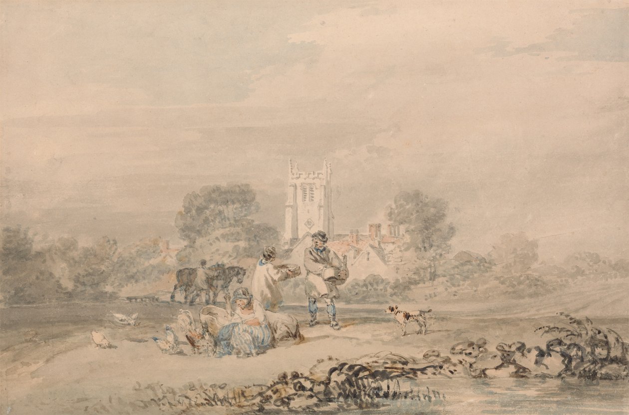 Herfstzaai van het graan door Joseph Mallord William Turner