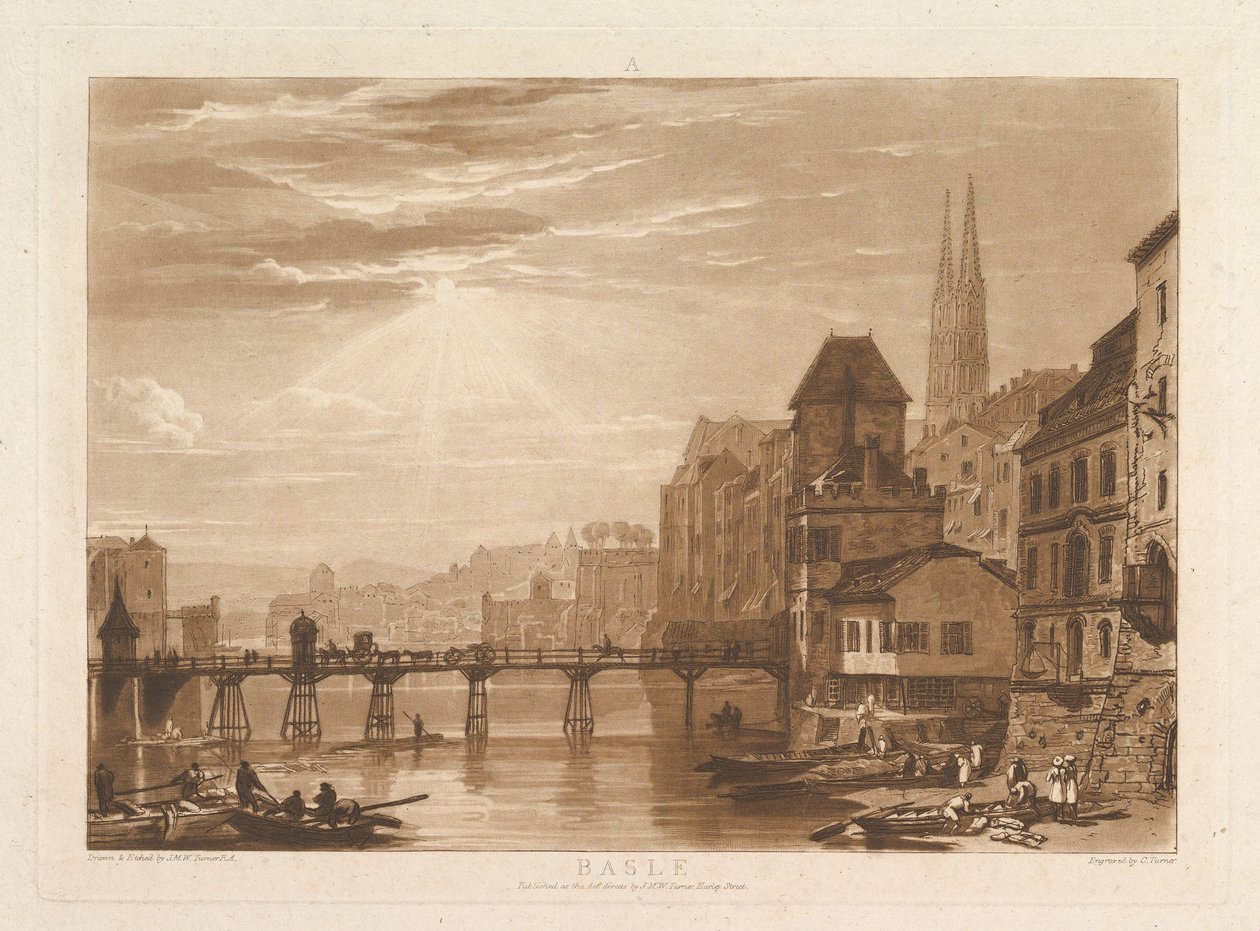 Basle Liber Studiorum, deel I, plaat 5, 11 juni 1807 door Joseph Mallord William Turner
