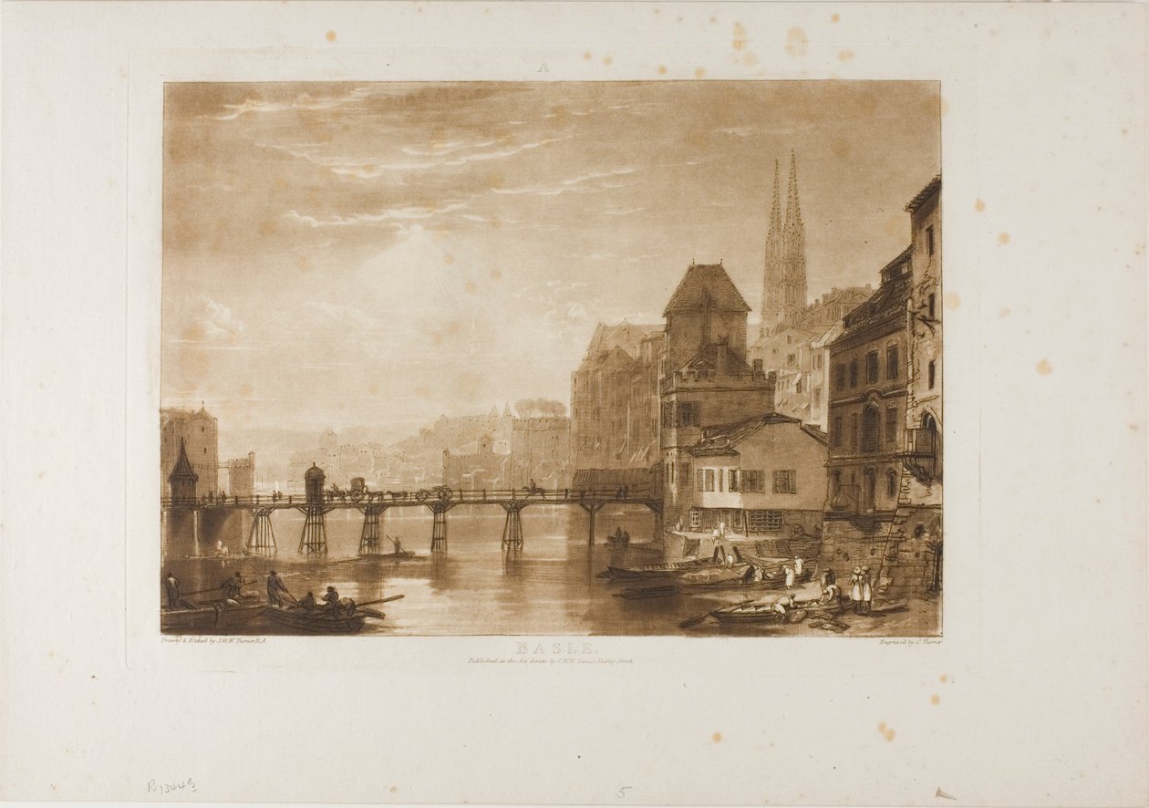Basel, plaat 5 uit Liber Studiorum door Joseph Mallord William Turner
