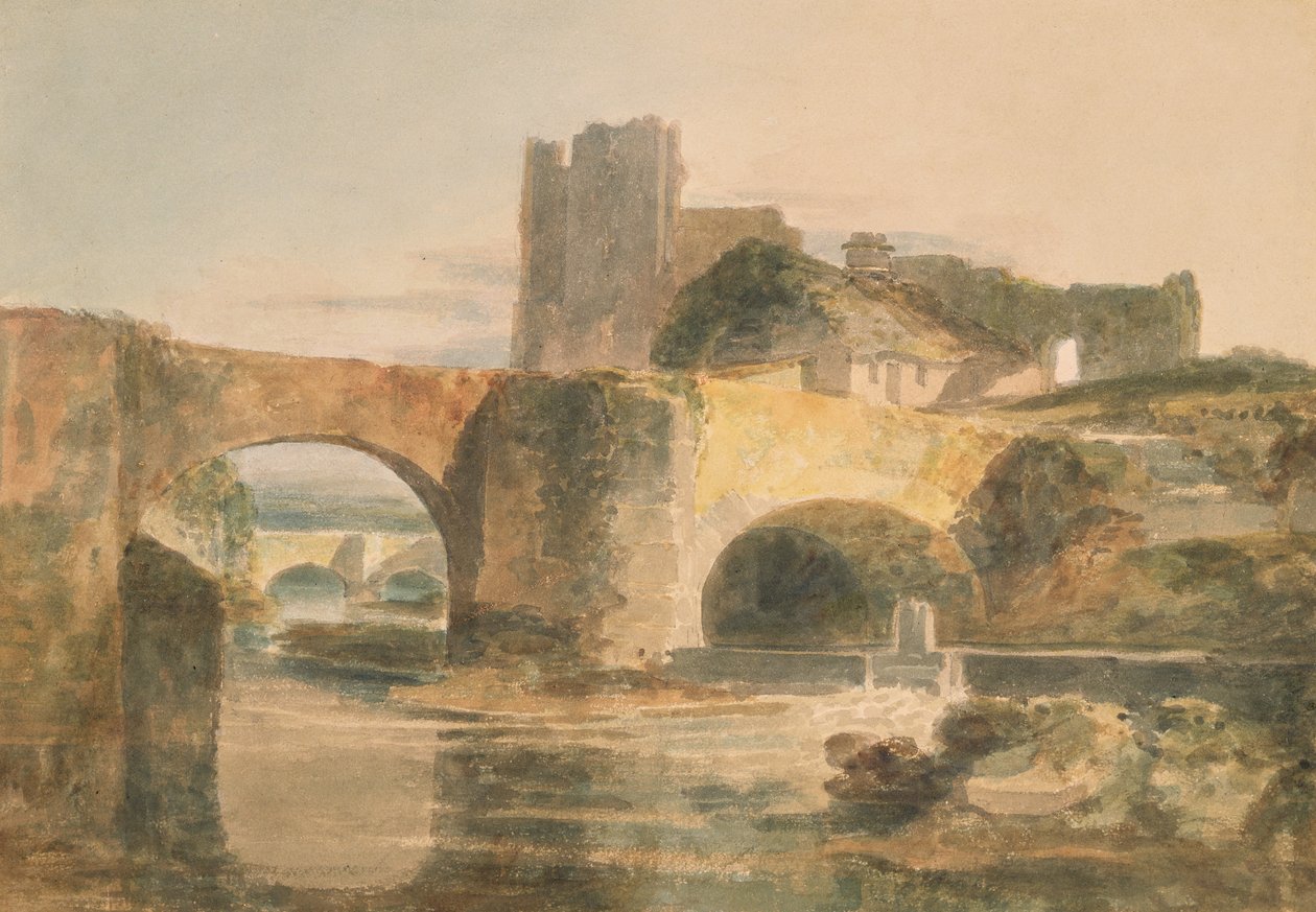 Brecon Brug en Kasteel door Joseph Mallord William Turner
