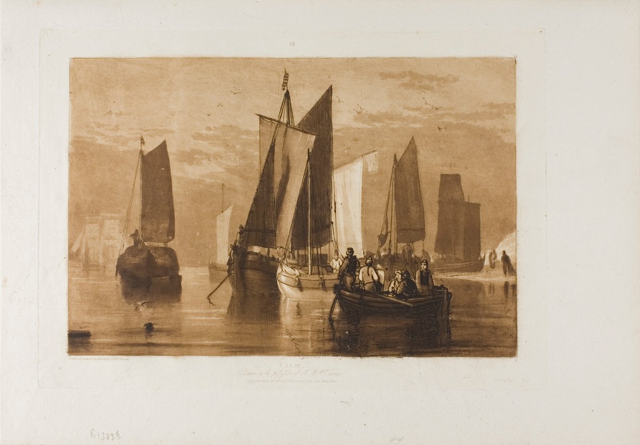 Kalmte, plaat 44 uit Liber Studiorum door Joseph Mallord William Turner