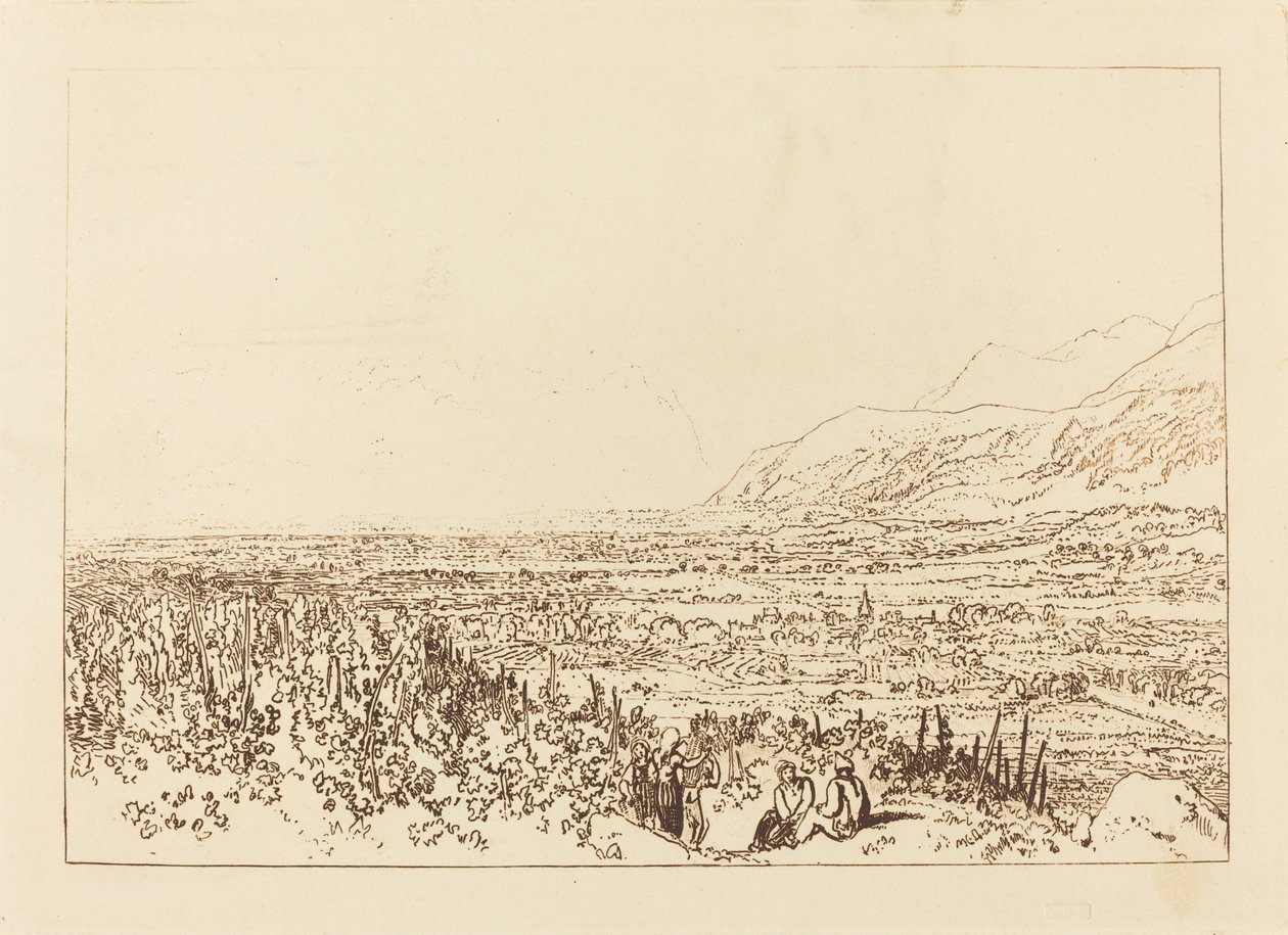 Keten van Alpen van Grenoble tot Chamberi door Joseph Mallord William Turner