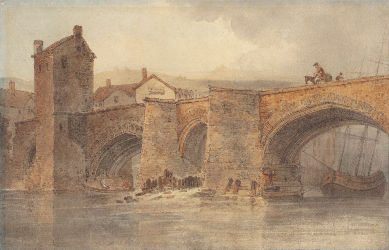 Chester Bridge door Joseph Mallord William Turner