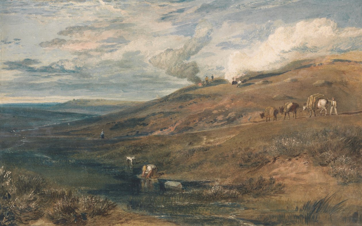 Dartmoor: de bronnen van de Tamar en de Torridge door Joseph Mallord William Turner
