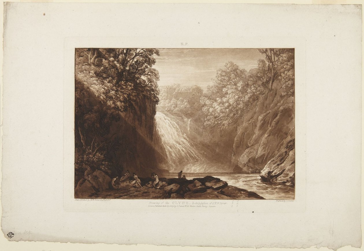 Tekening van de Clyde door Joseph Mallord William Turner