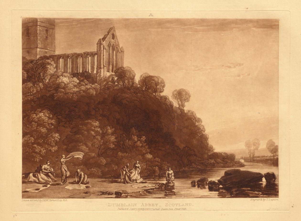 Abdij van Dunblane door Joseph Mallord William Turner