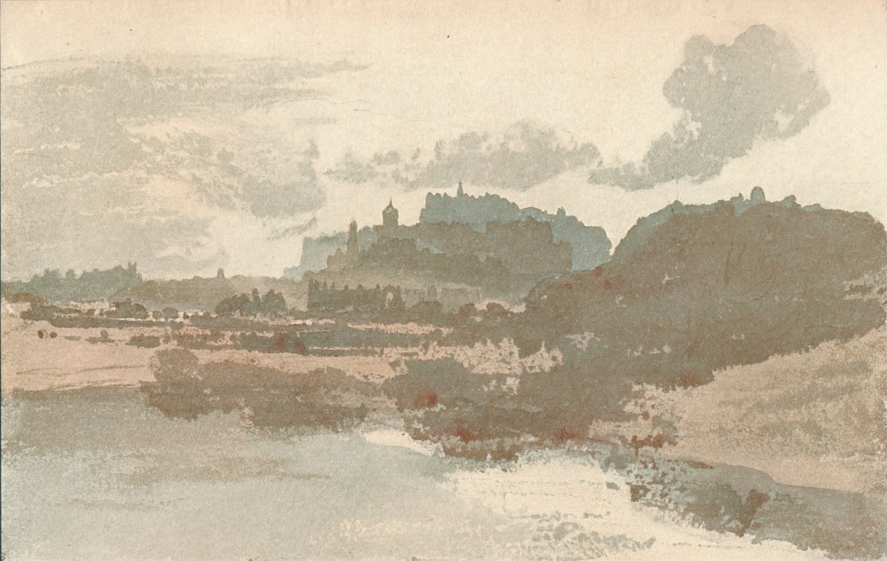 Edinburgh: Vanaf St. Margarets Loch, 1909 door Joseph Mallord William Turner