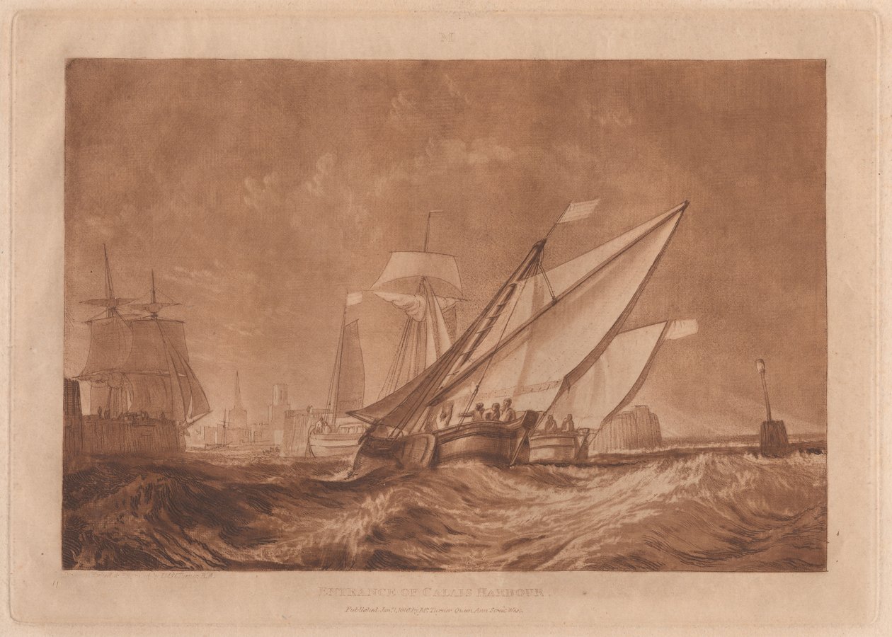 Ingang van de haven van Calais door Joseph Mallord William Turner