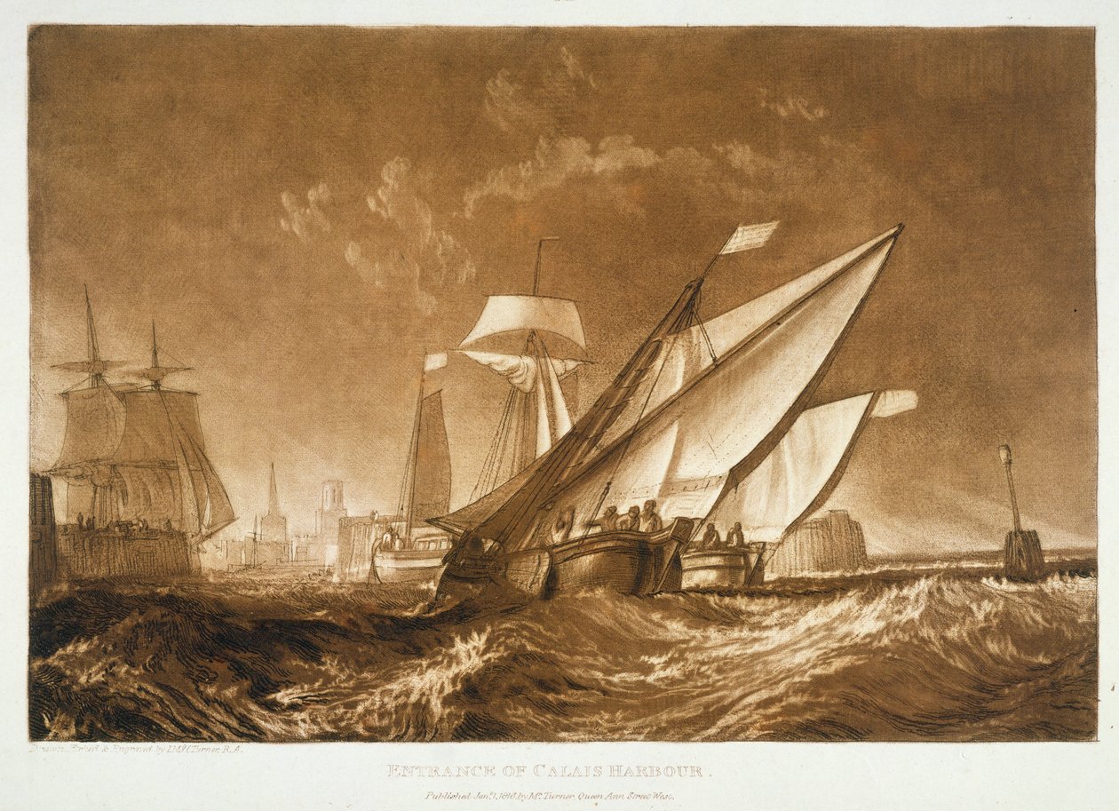 F.55.I Ingang van de haven van Calais, uit de 