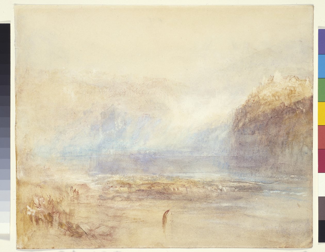 Watervallen van de Rijn bij Schaffhausen - Verre uitzicht door Joseph Mallord William Turner