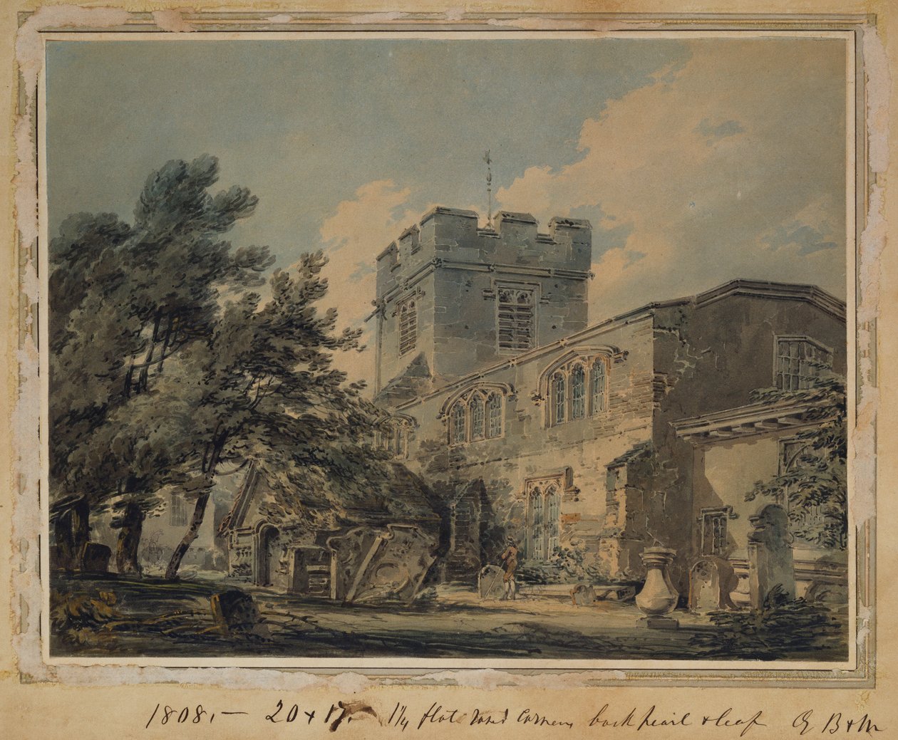 Kerk van Finchley, 1801 door Joseph Mallord William Turner