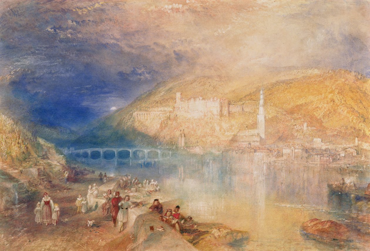 Heidelberg: Zonsondergang, c.1840-42 door Joseph Mallord William Turner