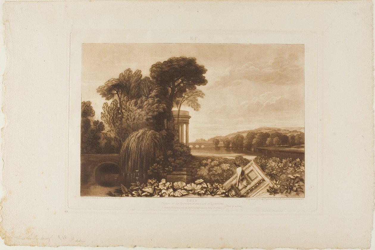Isis, plaat 68 uit Liber Studiorum door Joseph Mallord William Turner