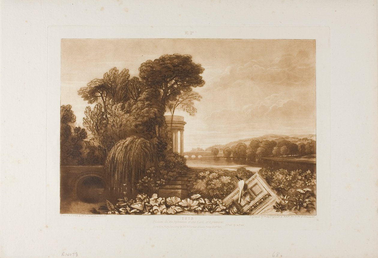Isis, plaat 68 uit Liber Studiorum door Joseph Mallord William Turner