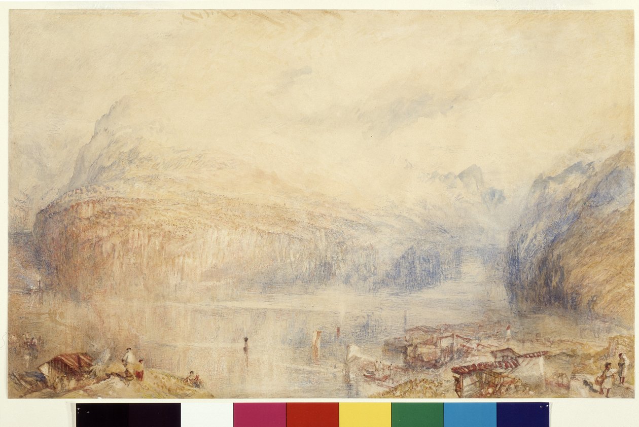 Meer van Luzern vanuit Brunnen door Joseph Mallord William Turner