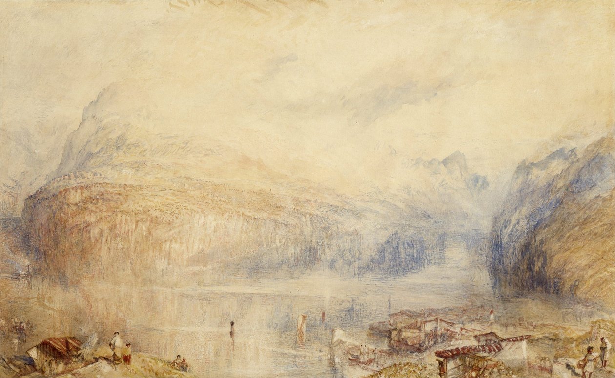 Het Vierwoudstedenmeer vanuit Brunnen door Joseph Mallord William Turner