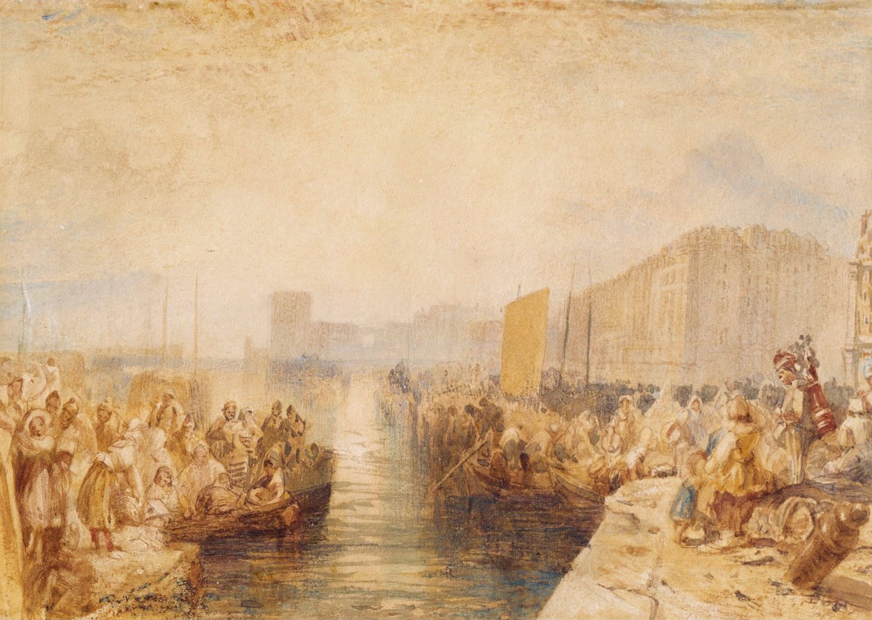 Le Havre: Zonsondergang door Joseph Mallord William Turner