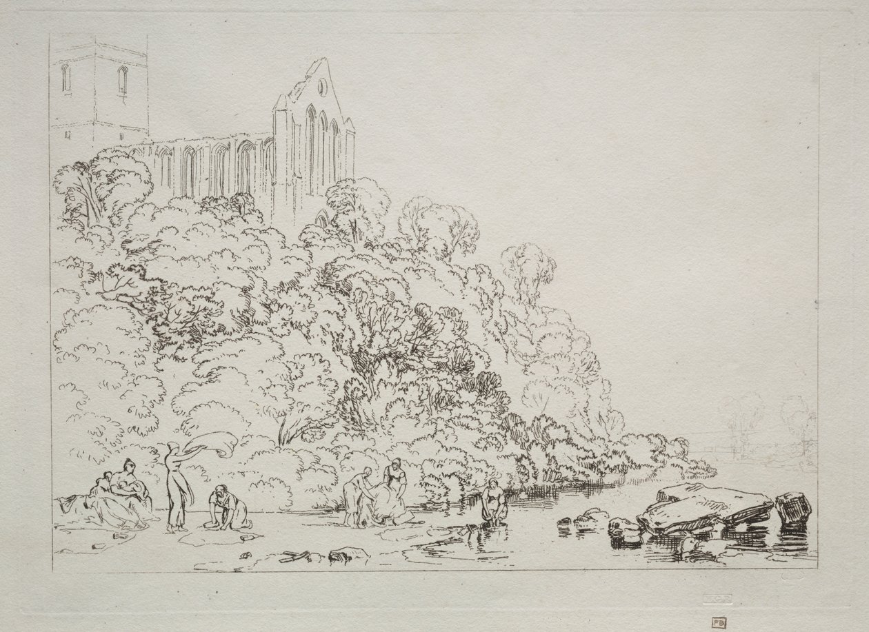 Dumblain Abbey, Schotland door Joseph Mallord William Turner