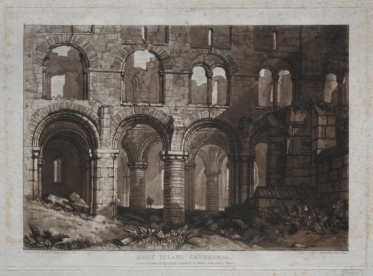 Liber Studiorum: Holy Island Cathedral door Joseph Mallord William Turner