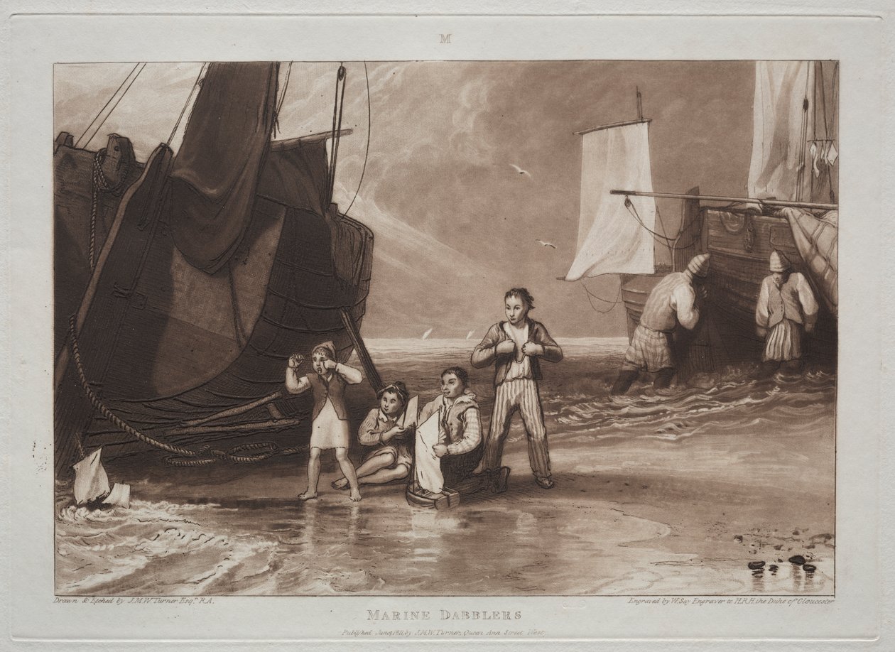 Liber Studiorum: Marine knoeiers door Joseph Mallord William Turner