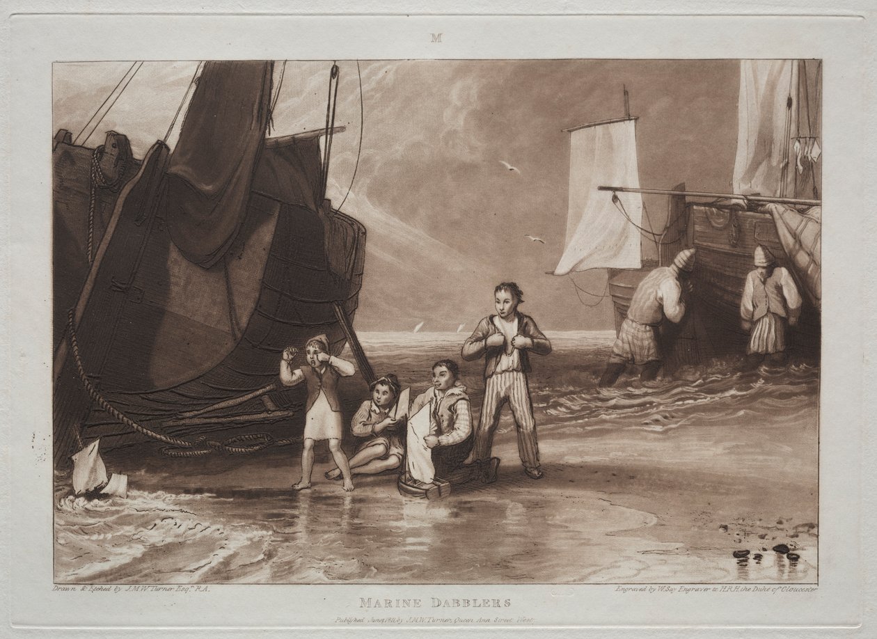 Liber Studiorum: Marine Dabblers door Joseph Mallord William Turner