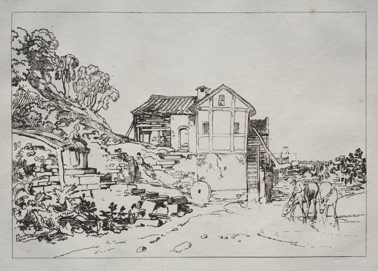 Watermolen door Joseph Mallord William Turner
