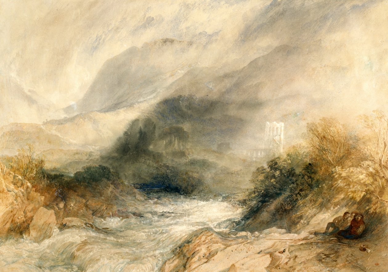 Llanthony Abbey, Monmouthshire door Joseph Mallord William Turner