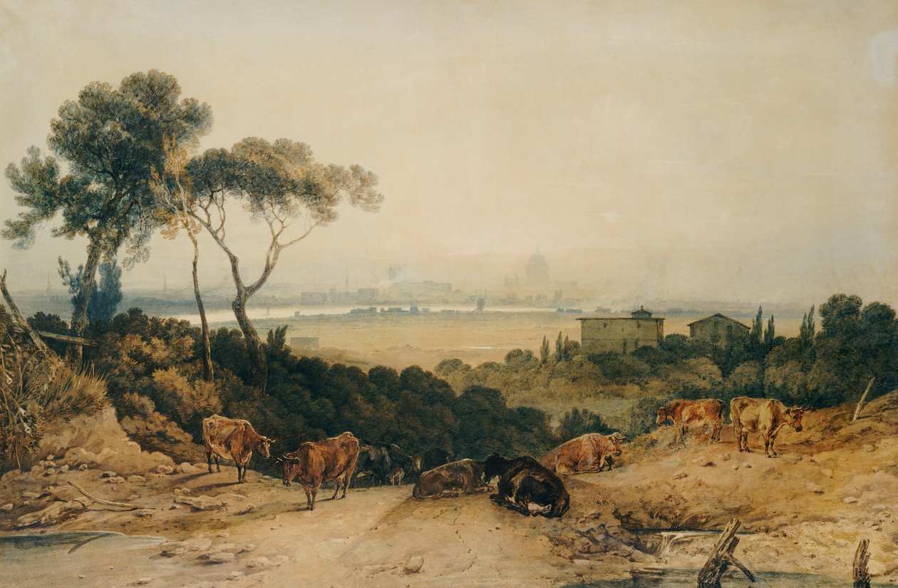 Londen: Herfstochtend door Joseph Mallord William Turner