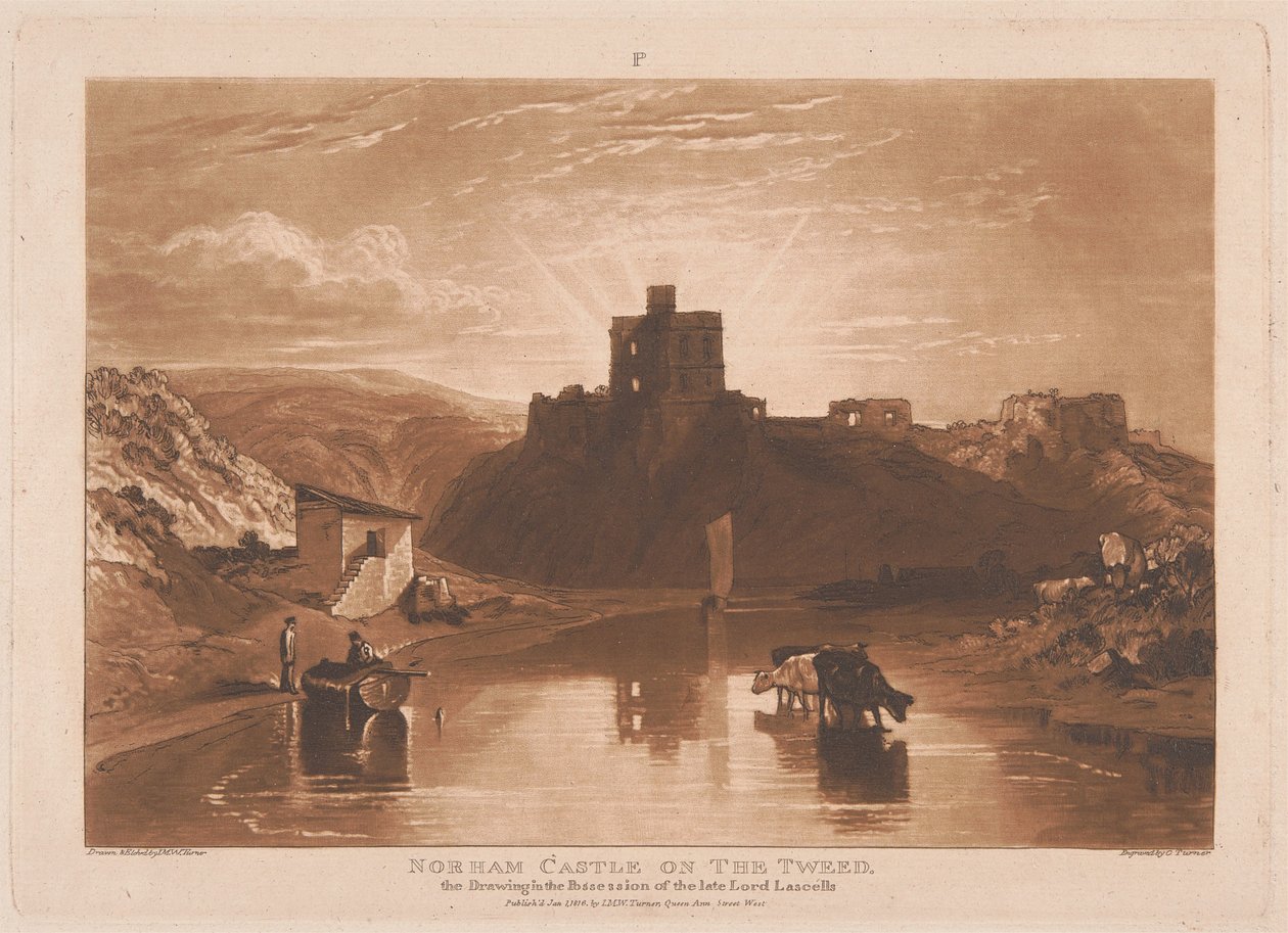Norham Castle aan de Tweed door Joseph Mallord William Turner