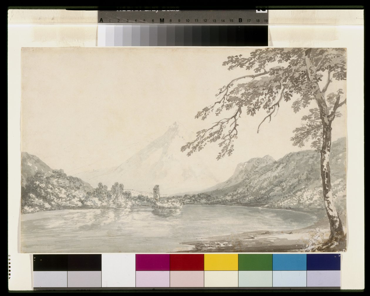 Op de Aar tussen Unterseen en het Meer van Brienz door Joseph Mallord William Turner