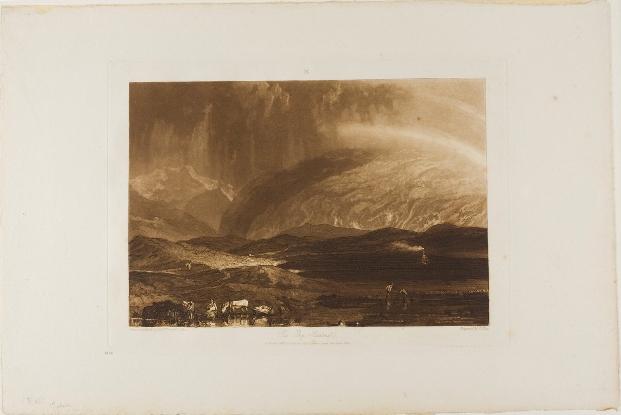 Veenmoeras, Schotland, plaat 45 uit Liber Studiorum door Joseph Mallord William Turner