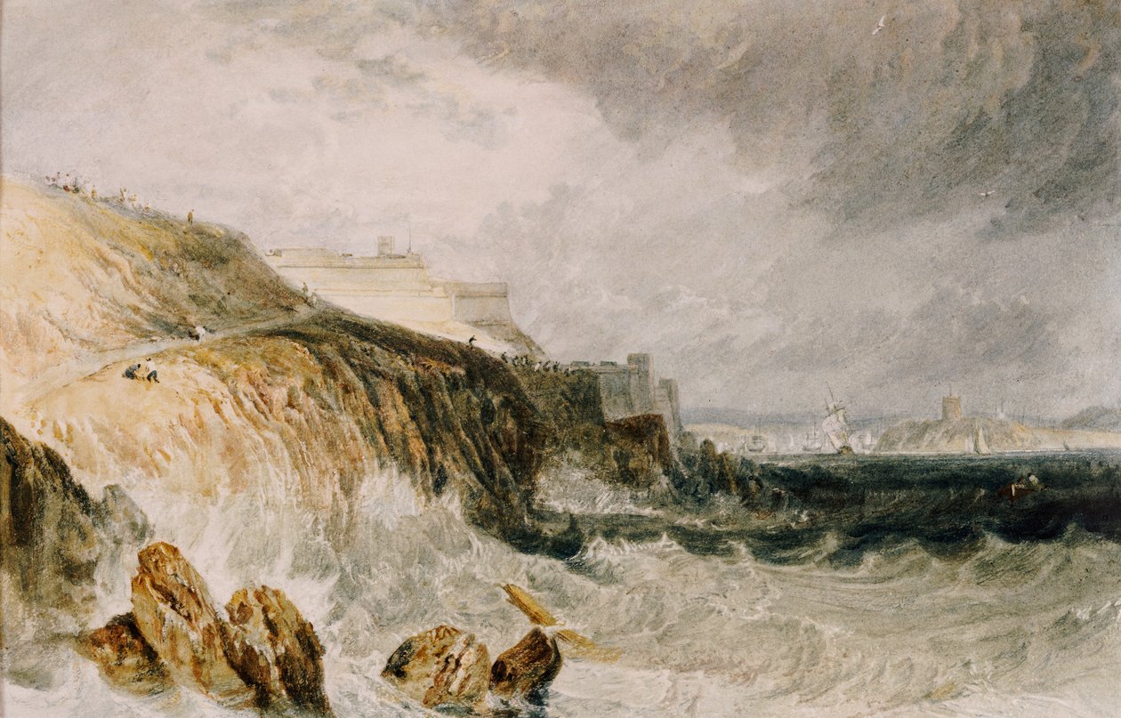 Plymouth Citadel, een storm, 1815 door Joseph Mallord William Turner