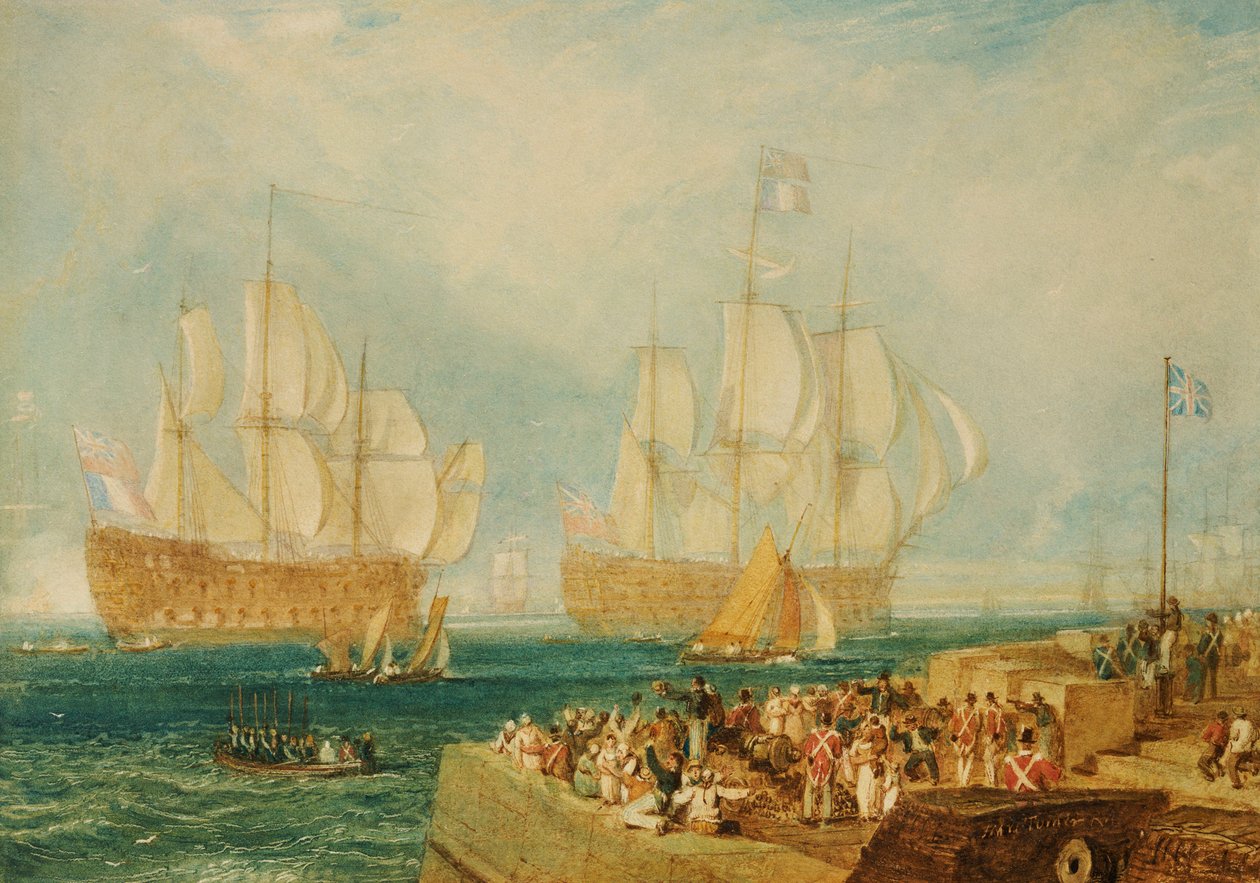Plymouth Haven: Franse prijzen binnen slepen door Joseph Mallord William Turner