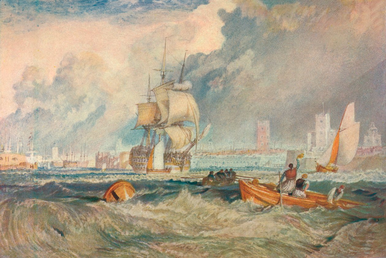 Portsmouth, ca. 1824-5, 1905 door Joseph Mallord William Turner