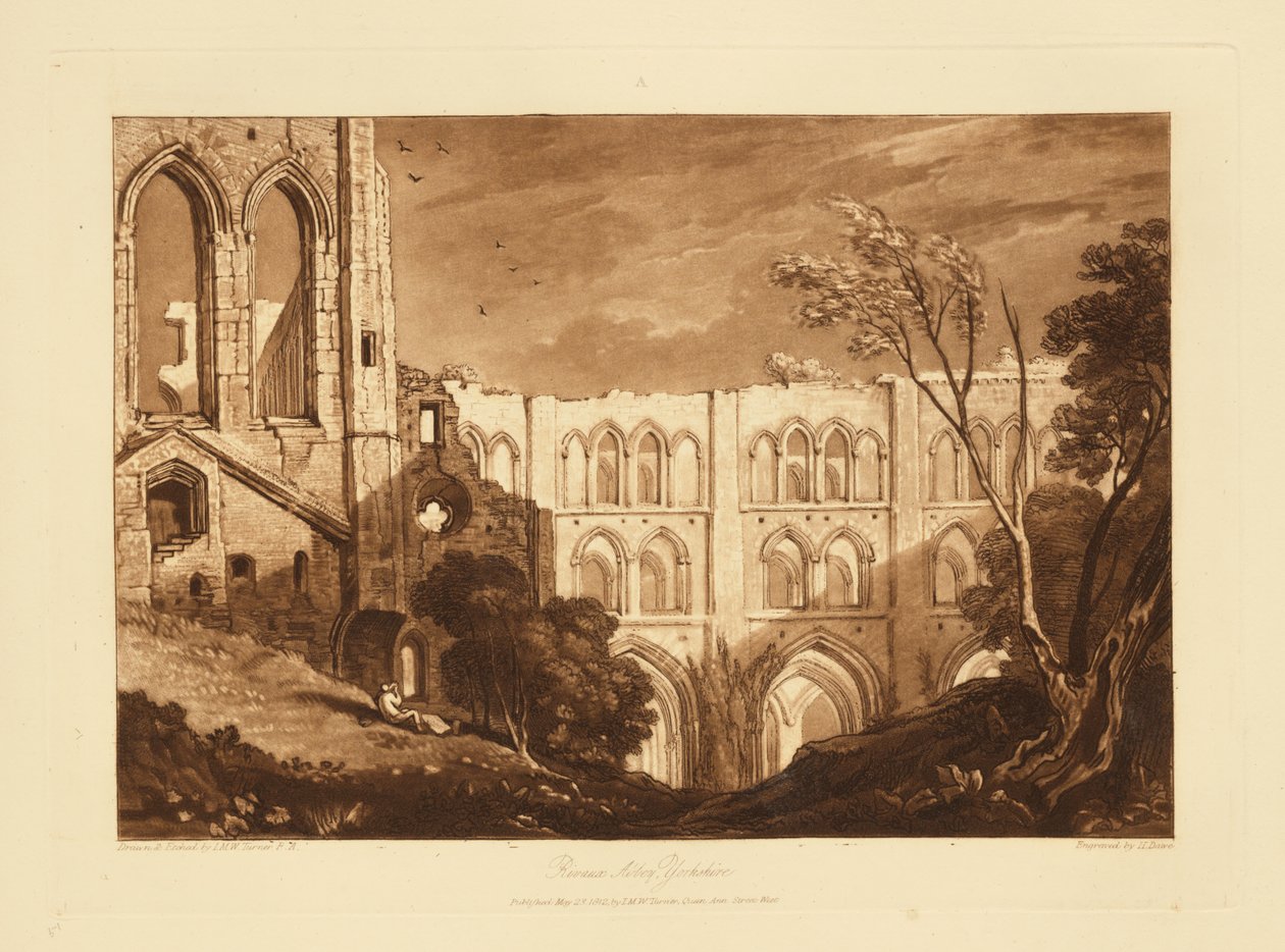 Abdij van Rievaulx door Joseph Mallord William Turner
