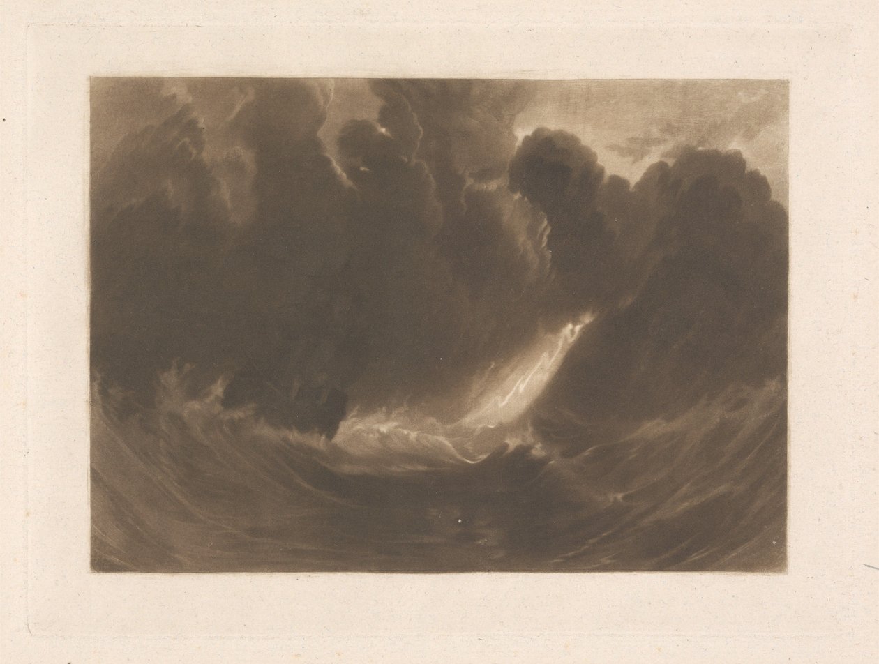 Schip in een storm door Joseph Mallord William Turner