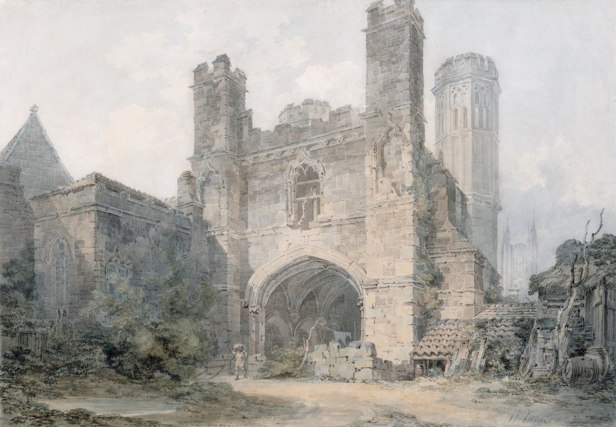 St. Augustinuspoort, Canterbury, c.1797 door Joseph Mallord William Turner