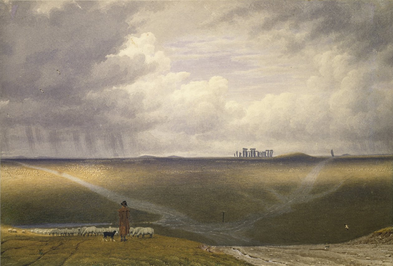 Stonehenge - Een Regenachtige Dag door Joseph Mallord William Turner