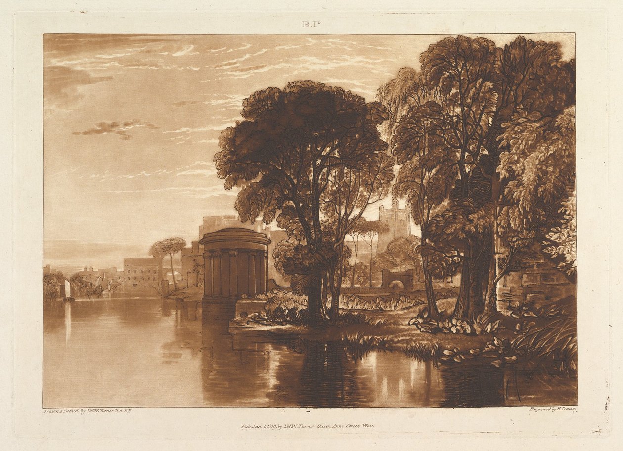 De alcove, Isleworth Liber Studiorum, deel XIII, plaat 63, 1 januari 1819 door Joseph Mallord William Turner