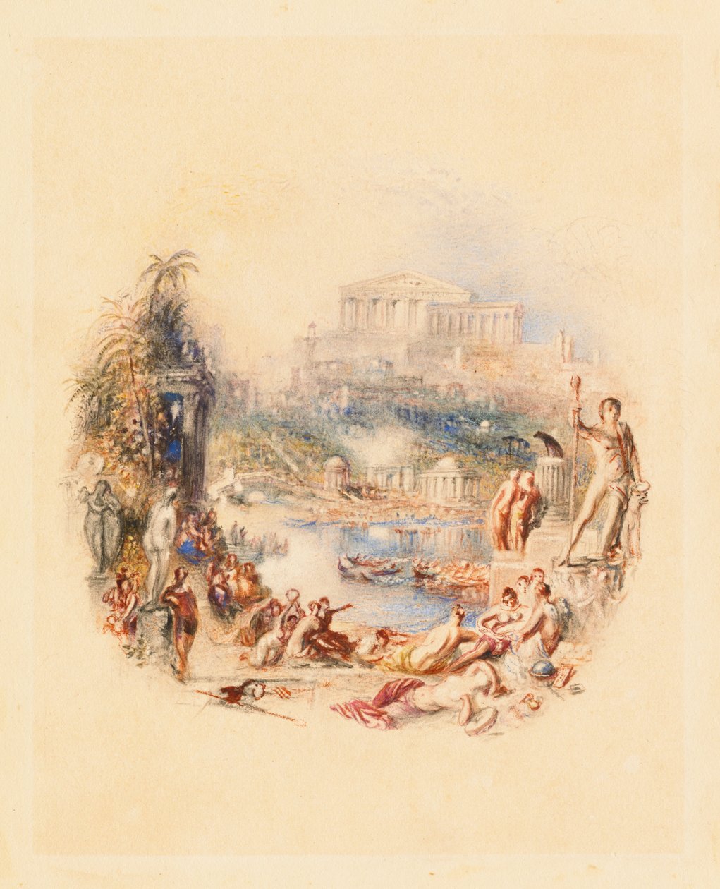 De tuin: een illustratie bij Thomas Moores "De epicurist" door Joseph Mallord William Turner
