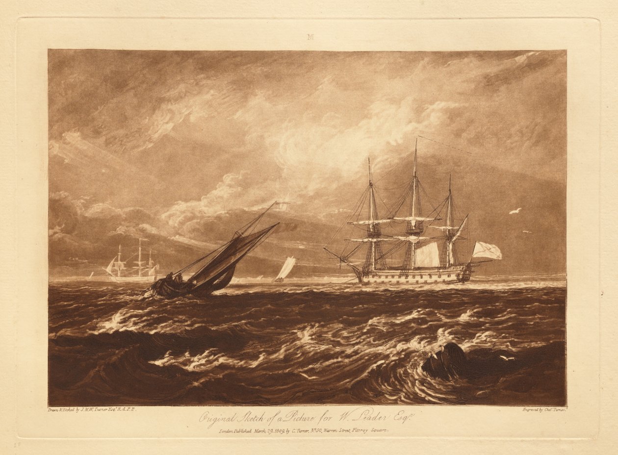 Het zeestuk Leader door Joseph Mallord William Turner